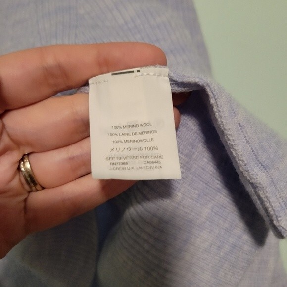 J. Crew Light Blue 100% Merino Wool Sleeveless Sweater Size XS - Picture 5 of 5